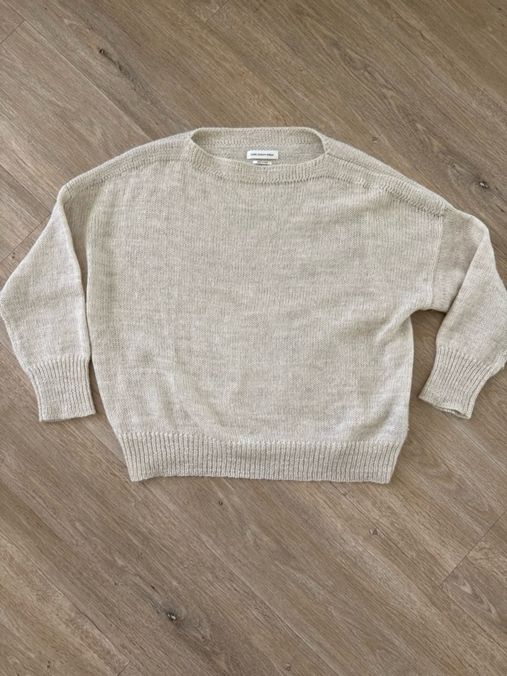 Isabel Marant Etoile Neutral Cream Scoop Neck Sweater 44